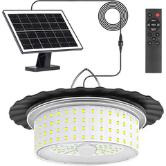 3000LM Black Solar Shed Light with 244 LEDs, Remote Control, 5 Modes, IP65 Waterproof