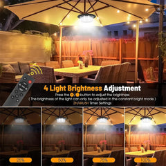 3000LM Black Solar Shed Light with 244 LEDs, Remote Control, 5 Modes, IP65 Waterproof