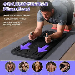 8-in-1 Multifunctional Fitness Board in Black for Core Strength and Abdominal Training - Purple