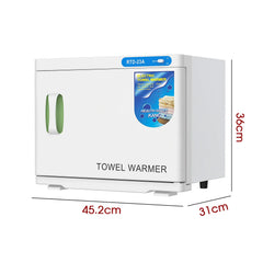 White 16L Black Hot Towel Warmer UV Sterilizer Cabinet for Salon and Home Use