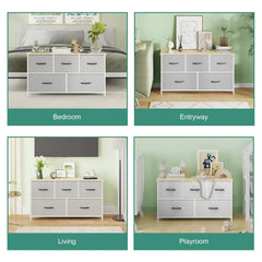Black Chest of 5 Drawers Storage Cabinet Dresser Unit for Living Room or Bedroom