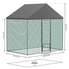Extra Large Black Chicken Coop Cage Run Rabbit Hutch Walk-In Hen Enclosure 300x200x270cm