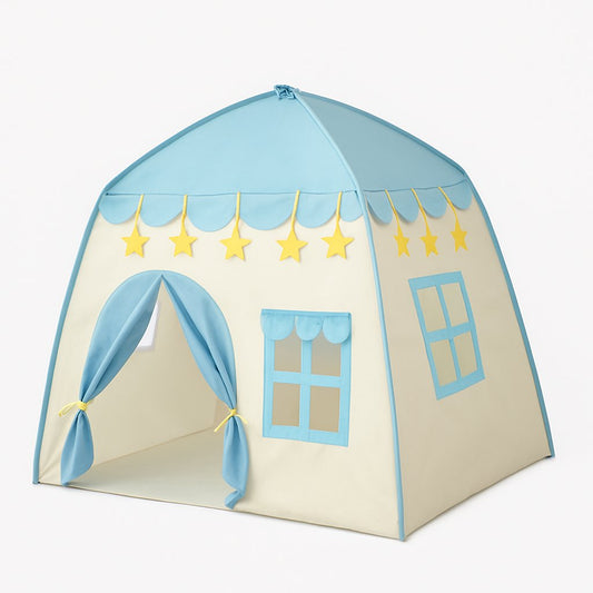 130CM Portable Kids Castle Tent Large Blue