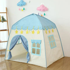 130CM Portable Kids Castle Tent Large Blue