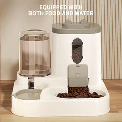 2-in-1 Automatic Cat Food & Water Dispenser