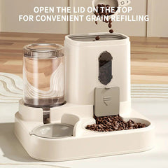 2-in-1 Automatic Cat Food & Water Dispenser