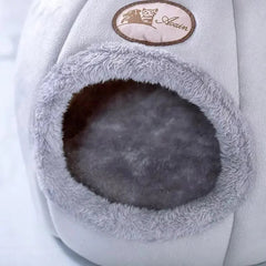 2024 Cat House Bed Soft Washable Grey XL 39x39x40cm