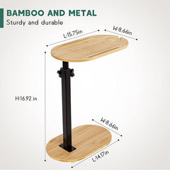 Sofa Side End Table 8.66W 14.17L Laptop Bed Desk