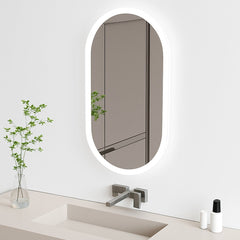 120x60cm LED Bathroom Mirror Oval Anti-Fog Dimmable Wall Mount