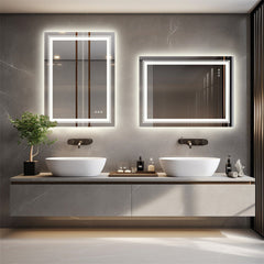 600x800mm LED Bathroom Mirror Anti-fog Illuminated Shatterproof