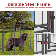 Large Outdoor Dog Kennel 250x120x165cm Pet Cage with Roof