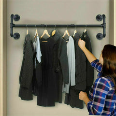 Iron Wall Mounted Clothes Rack Garment Display