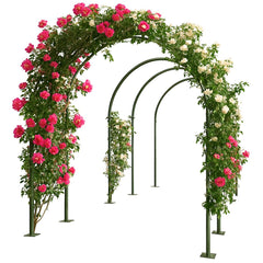 Metal Garden Arch Trellis Iron Plant Support Outdoor Climbing