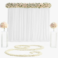 3x6m White Stage Curtain Backdrop