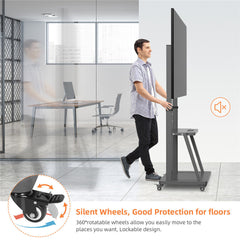 32-100 Heavy Duty TV Wall Mount with Shelf & Wheels