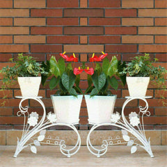 Set of 2 Plant Stand Wedding Garden Flower Shelf Rack