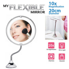 10X LED Magnifying Makeup Mirror 360° Rotation