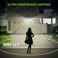 234 LED Solar Motion Sensor Light 5500K Cool Black Outdoor Security Flood Lamp