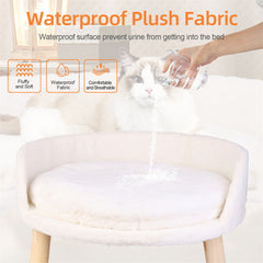 Luxury Round Pet Sofa Bed 40cm Soft Cushion Anti-skid