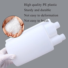 10-Pack 250ml Plastic Twin Chamber Bottles, Tamper Evident Cap