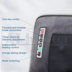 Electric Full Body Massage Mat 10 Motors Heated 45cm Width