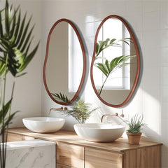 Large Art Deco Asymmetrical Wall Mirror 74.3x110cm