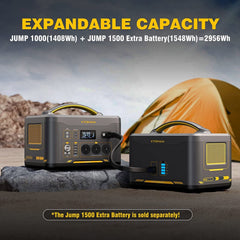 1000W 1408Wh Solar Generator 10A Black Portable Power Station