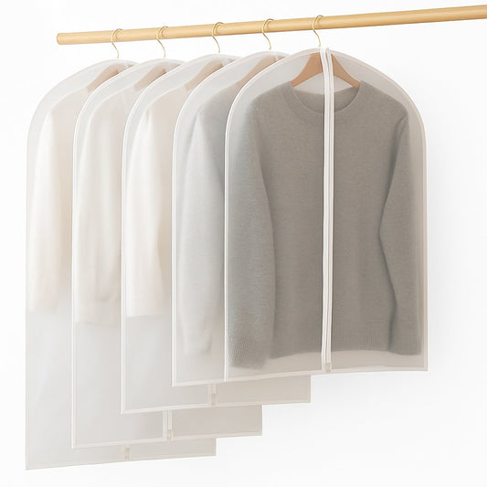 10x Transparent Garment Bags 60x100cm Dustproof Suit Coat Cover Storage