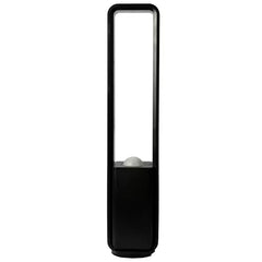 Black Bladeless Fan with Air Purifier, Oscillating, LED Display, Remote Control, 12 Speeds, 3 Modes