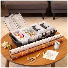 Stackable Grey Multipurpose Storage Container 4 Pack with Waterproof Gasket