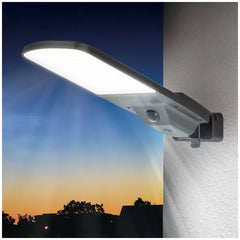 Metal Grey Solar Street Light with 5000 Lumens, Metal Construction, Motion Activated, Solar Rechargeable
