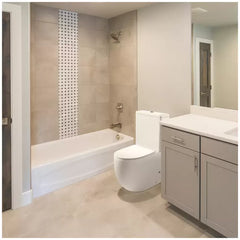 White Dual Flush Ceramic Skirted Toilet with Heavy Duty Slow Closing Seat