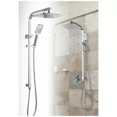 Chrome Shower Panel 30x15mm With Sliding Adjustable Shower Holder
