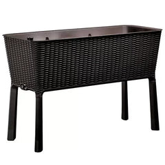 Dark Brown Easy Grow Planter Bed Brown with Water Gauge and Drainage System