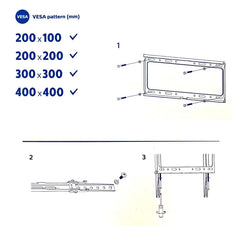Philips Tilt TV Monitor Wall Mount Bracket for 32 40 55 65 70 75 Inch Universal SQM7442