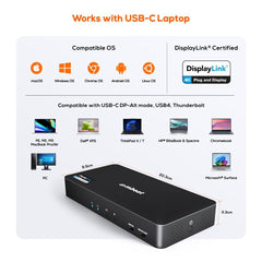 mbeat USB-C Triple 4K Display Docking Station (DisplayLink® + HDMI-ALT)