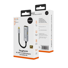 mbeat Tough Link USB-C to HDMI Adapter with 100W PD - Space Grey