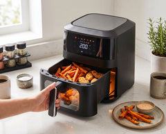 1400W 5L Non-Stick Digital Air Fryer with Clear Viewing Window