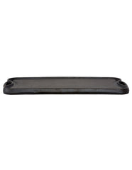 Oil-seasoned Ready to use 50.7x25.8cm Reversible Cast Iron Grill - Black