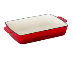 Enamelled Cast Iron 38.5x23cm Rectangular Roaster (3.4L) - Red