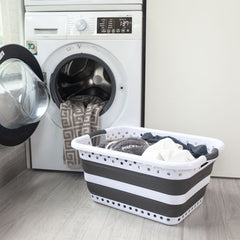 45L Space Saving Laundry Basket, Collapsible Hamper for Dorms, RVs, Homes & Garages
