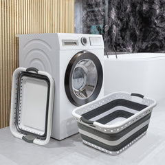 45L Space Saving Laundry Basket, Collapsible Hamper for Dorms, RVs, Homes & Garages
