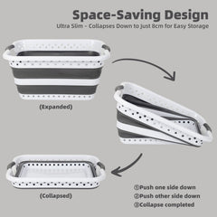 45L Space Saving Laundry Basket, Collapsible Hamper for Dorms, RVs, Homes & Garages