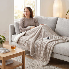 Heated Throw Blanket, Soft Double-Sided Fleece with Adjustable Heat Settings