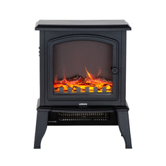 Electric 1000W to 2000W Fireplace Heater with Realistic Log Flame Display
