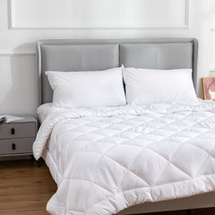 100 Percent Cotton Pillow Cover with 800g Poly Fill, Hypoallergenic, Antibacterial, and Cooling Technology 2 PK