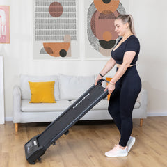 2HP Walking Pad Treadmill w/ Remote, Foldable Handrail, and Tablet Holder