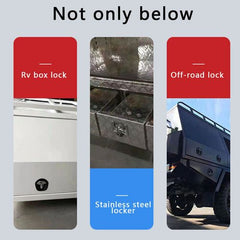 2 pcs Tail T Handle Lock Compression Latch Black For Trailer Ute Canopy Toolbox