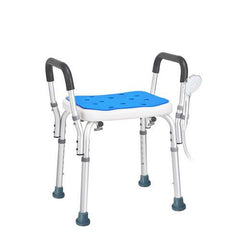 Adjustable Shower Chair Bath Seat Heavy Duty Bathtub Armrests Bench Bathroom