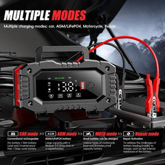12V 20A/24V 10A Smart Car Battery Charger for Lead Acid LiFePo4 AGM Moto Battery